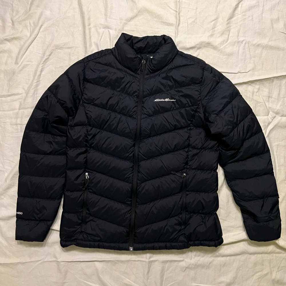 Eddie Bauer Black Down Puffer SZ Large